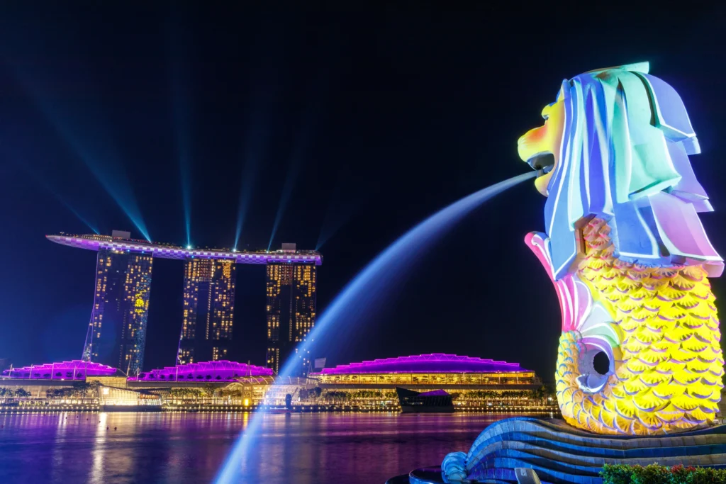 Merlion in der Innenstadt von Singapur