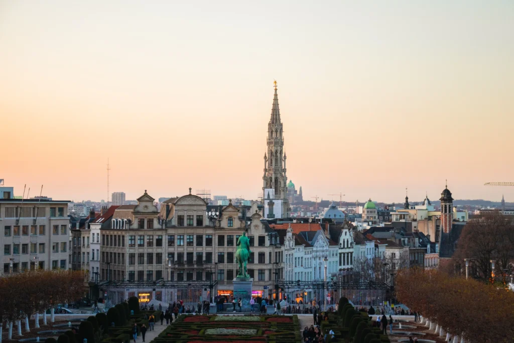 Mont des Arts Sonnenuntergang betrachten