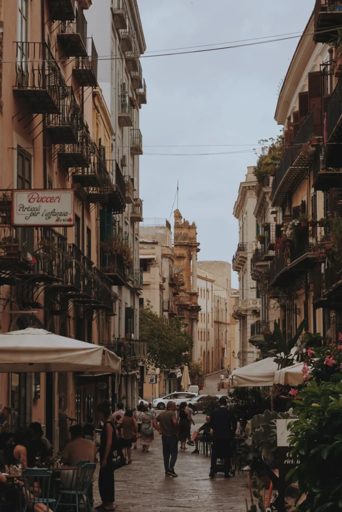 Palermo Straße in Italien