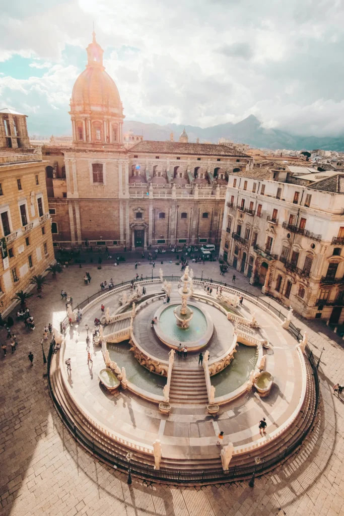 Piazza Pretoria in Palermo, Italien