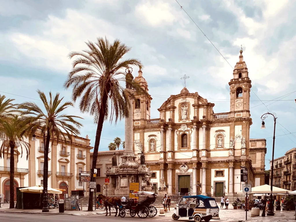 Piazza San Domenico in Palermo, Italien