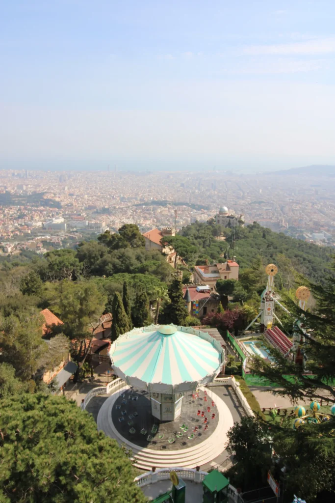 Tibidabo Panorama zu besichtigen in Barcelona