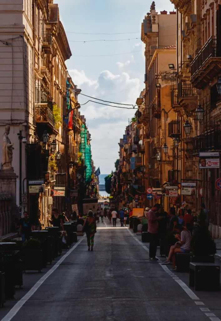 Via Vittorio Emanuele in Palermo, Sizilien, Italien