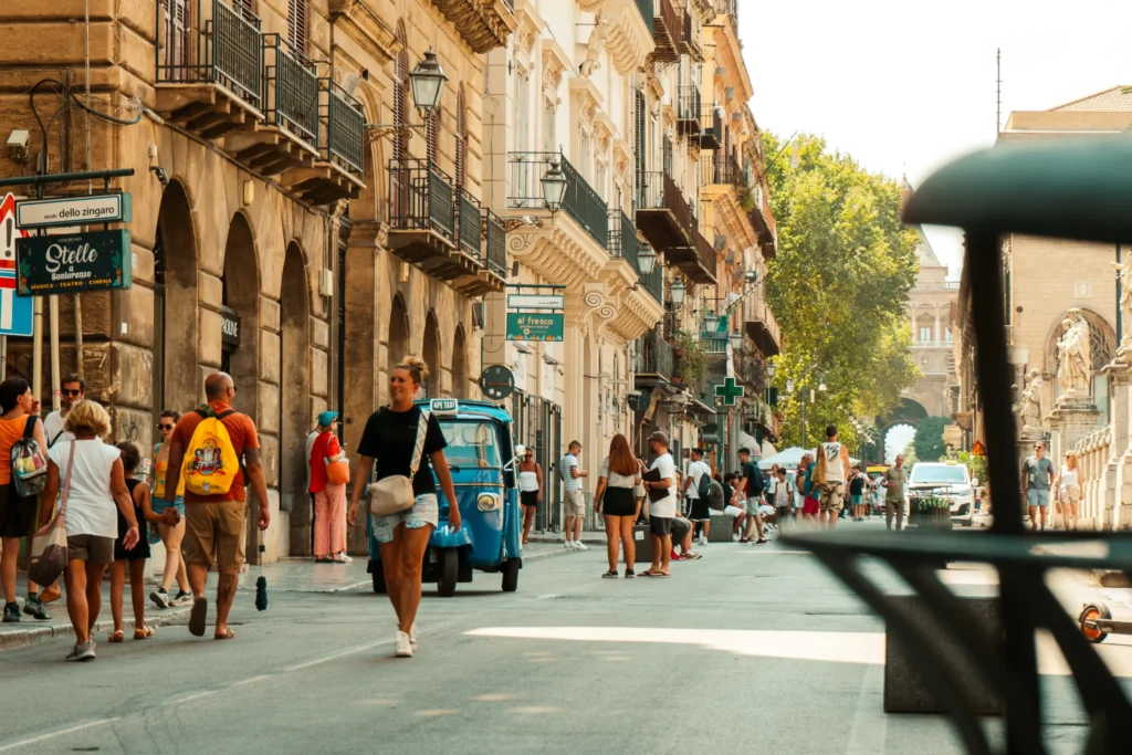 Via Vittorio Emanuele in Palermo, Italien